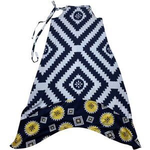 A-line Halter print summer dress medium size medium